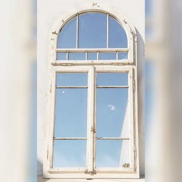 Adorable20Arched20Dutch20Mirror20with201420White20Panels - ANTIQUITIESWAREHOUSES
