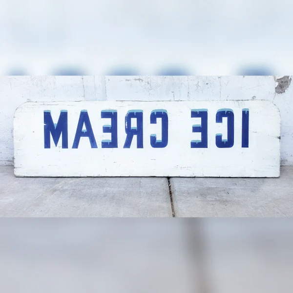 Adorable20Ice20Cream20Shop20Sign20Made20of20HandPainted20Wood - ANTIQUITIESWAREHOUSES