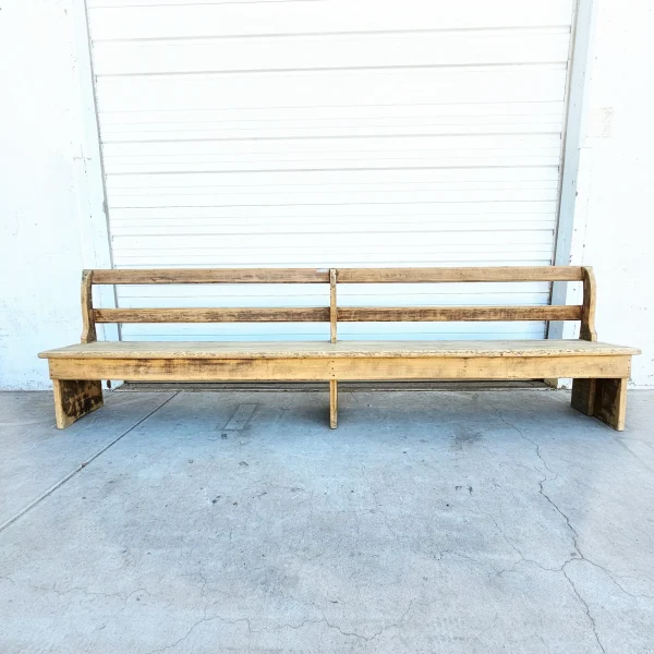 An20Antique20Farmhouse20Bench20Made20of20Weathered20Wood - ANTIQUITIESWAREHOUSES