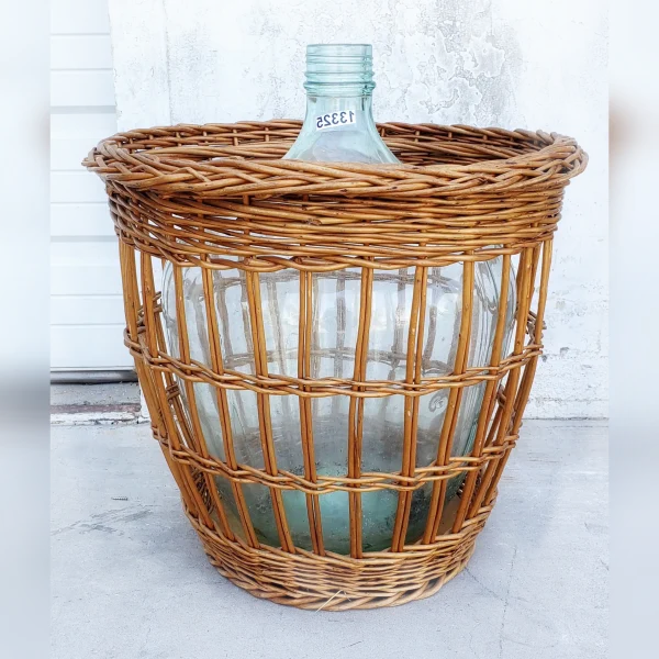 An20Artisanal20WickerBasket20Demijohn2020A20Stately20Wine20Container - ANTIQUITIESWAREHOUSES