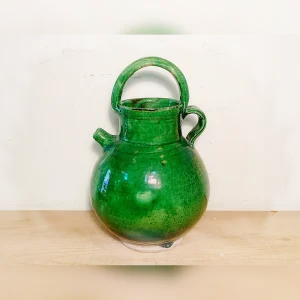 An20Elegant20and20Timeless20French20Glazed20Green20Pitcher20from20the20Past - ANTIQUITIESWAREHOUSES