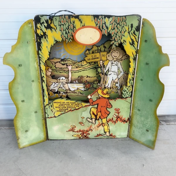 Antique20Buster20BrownStyle20Childrens20Huckleberry20Finn20Diorama20Sign - ANTIQUITIESWAREHOUSES