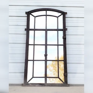 Antique20Chic2020Pane20Arched20Metal20Wall20Mirror - ANTIQUITIESWAREHOUSES