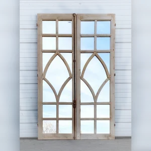 Antique20Pair20of2014Pane20Diamond20Mirror20Windows - ANTIQUITIESWAREHOUSES