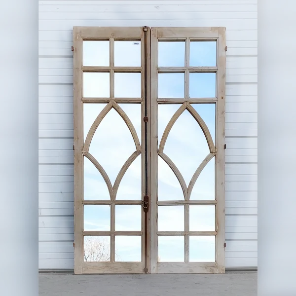 Antique20Pair20of2014Pane20Diamond20Mirror20Windows - ANTIQUITIESWAREHOUSES