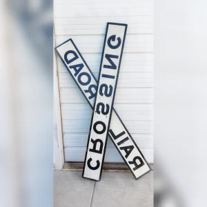 AntiqueStyle20Rustic20Wooden20Railroad20Overpass20Sign - ANTIQUITIESWAREHOUSES
