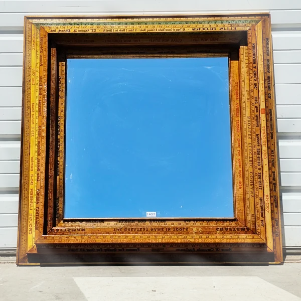 Appealing20Square20YardstickAccented20Folk20Art20Mirror - ANTIQUITIESWAREHOUSES