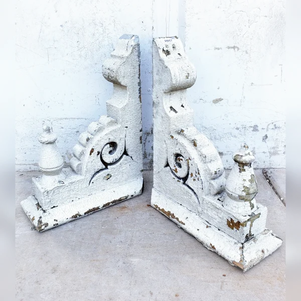 Authentic20Pair20of20Antique20HandCarved20Wooden20Corbels - ANTIQUITIESWAREHOUSES