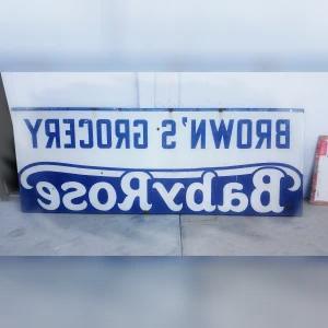 Baby20Rose20Wooden20Grocery20Sign20by20Brown20Handcrafted20by20Brown - ANTIQUITIESWAREHOUSES