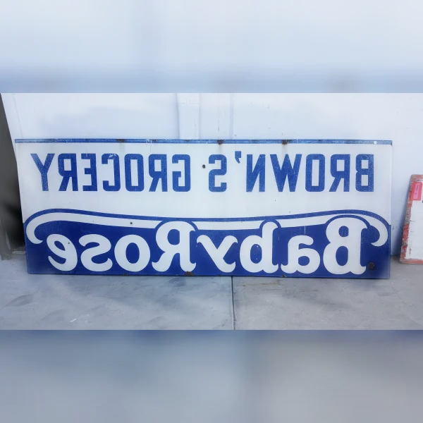 Baby20Rose20Wooden20Grocery20Sign20by20Brown20Handcrafted20by20Brown - ANTIQUITIESWAREHOUSES