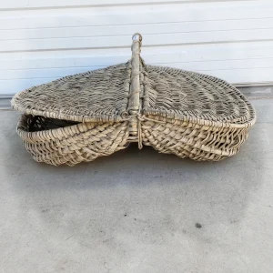 Basket20of20French20Mushrooms20Woven20by20Hand20with20a20Rustic20Cover - ANTIQUITIESWAREHOUSES