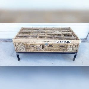 Coffee20Table20with20a20Vintage20Style20and20a20Basket20for20Homing20Pigeons - ANTIQUITIESWAREHOUSES