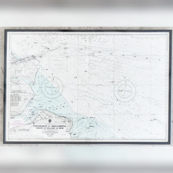 Custom20Frammed20Maritime20Chart2020Seaside20Spots Custom20Frammed20Maritime20Chart2020Seaside20Spots - ANTIQUITIESWAREHOUSES