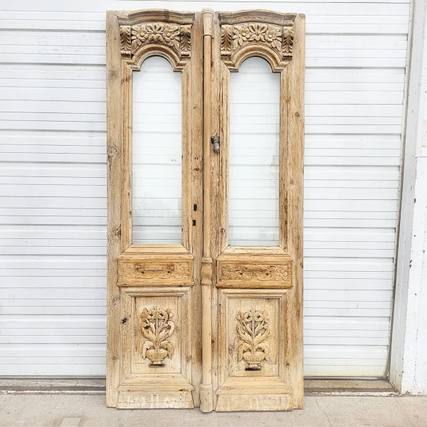 CustomMade20Wood20Doors20with20Two20Panes20of20Glass CustomMade20Wood20Doors20with20Two20Panes20of20Glass - ANTIQUITIESWAREHOUSES