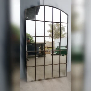 Decorative20Metal20Arched20Mirror20with202520Repurposed20Panes - ANTIQUITIESWAREHOUSES