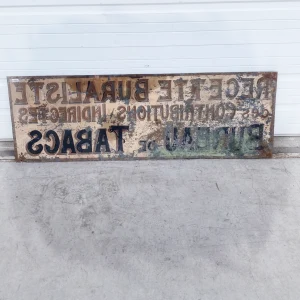 Decorative20Metal20Sign20from20a20Vintage20French20Tobacconist - ANTIQUITIESWAREHOUSES