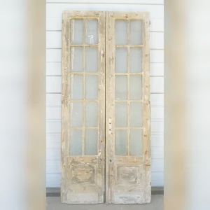 Distressed20lite20pairs20of20ten20antique20french20doors - ANTIQUITIESWAREHOUSES