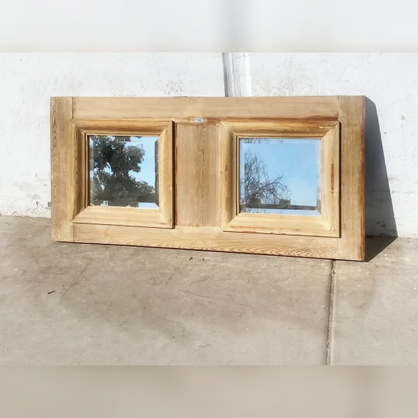 DualPanel20Antique20Wooden20Rectangular20Mirror20with20a20Natural20Finish - ANTIQUITIESWAREHOUSES