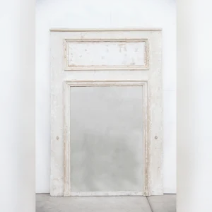 Elegant20SinglePanel20Trumeau20Mirror20Crafted20from20HandPainted20Wood - ANTIQUITIESWAREHOUSES