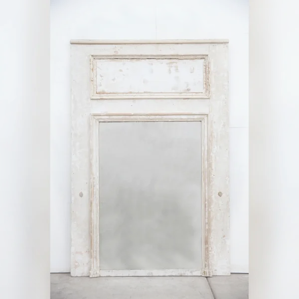 Elegant20SinglePanel20Trumeau20Mirror20Crafted20from20HandPainted20Wood - ANTIQUITIESWAREHOUSES