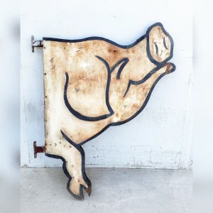 Endearing20Metal20Pig20Farmhouse20Sign20with20Two20Sides - ANTIQUITIESWAREHOUSES