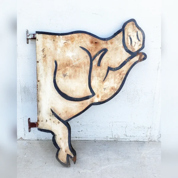 Endearing20Metal20Pig20Farmhouse20Sign20with20Two20Sides - ANTIQUITIESWAREHOUSES
