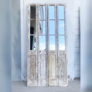 Four20Antique20Panels20from20a20Vintage20French20Mirrored20Door20Set - ANTIQUITIESWAREHOUSES