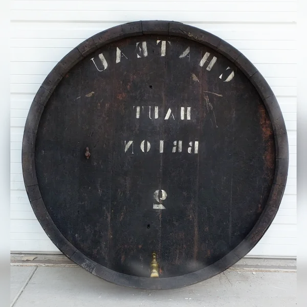 French20Oak20Wine20Barrel20Front20from20the20Haut20Brion20Vineyard - ANTIQUITIESWAREHOUSES