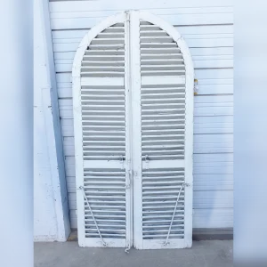 French20Shutters20Made20of20Elevated20Arched20White20Wood - ANTIQUITIESWAREHOUSES