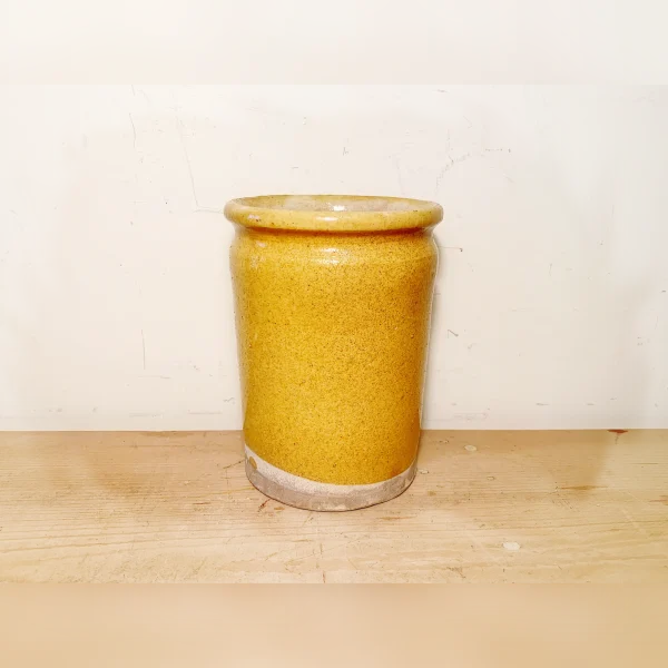 French20Stoneware20Crock20Vintage20Yellow - ANTIQUITIESWAREHOUSES