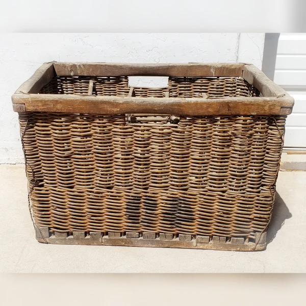 French20Wicker20Wine20and20Champagne20Basket20Elegant20Style - ANTIQUITIESWAREHOUSES