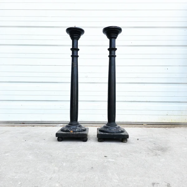 French20Wood20Candlesticks20Antique20Circa2019th20Century - ANTIQUITIESWAREHOUSES