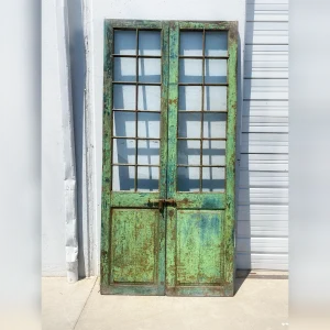 HandPainted20Pair20of20Antique2012Pane20Doors - ANTIQUITIESWAREHOUSES