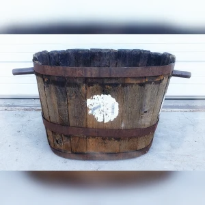 Handcrafted20Wooden20Bucket20with20GrapesA20Touch20of20Country20Charm - ANTIQUITIESWAREHOUSES