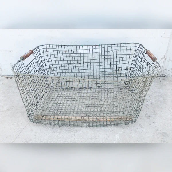 HandlePooled20Vintage20French20Wire20Basket HandlePooled20Vintage20French20Wire20Basket - ANTIQUITIESWAREHOUSES