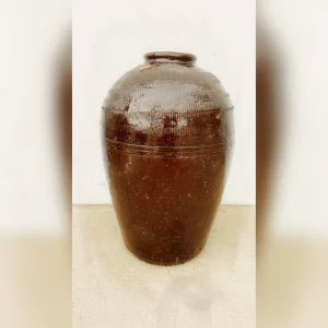 Natural20Sophistication2020A20Glazed20Brown20Clay20Vase20Crafted20by20Hand - ANTIQUITIESWAREHOUSES