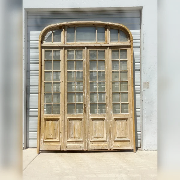 Old20FourPiece20Door20Set20with20Distressed20Finishes20and20Arched20Transoms Old20FourPiece20Door20Set20with20Distressed20Finishes20and20Arched20Transoms - ANTIQUITIESWAREHOUSES