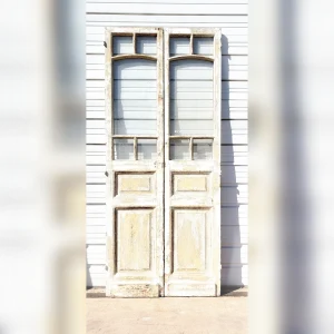 Presented20here20is20a20pair20of20fivepanel20vintage20washed20wood20French20doors - ANTIQUITIESWAREHOUSES