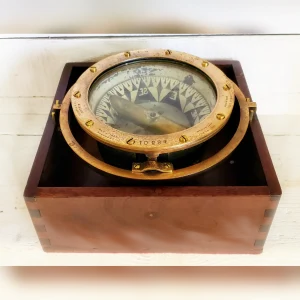 Rare20and20Antique20Nautical20Compass20by20ES20Ritchie2020Displayed20in20Original20Box - ANTIQUITIESWAREHOUSES