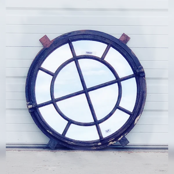 Rustic20Charm20Vintage20Round20Iron20Mirror20with201220Panes - ANTIQUITIESWAREHOUSES