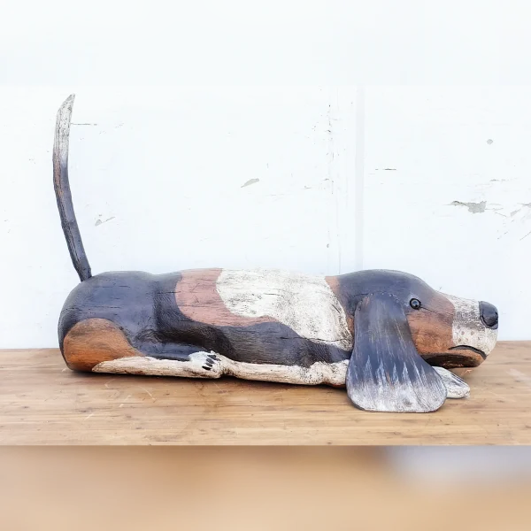 Sculpture20of20a20Reclining20Dog20Made20of20Handcrafted20Wood Sculpture20of20a20Reclining20Dog20Made20of20Handcrafted20Wood - ANTIQUITIESWAREHOUSES