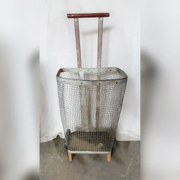 Strong20Metal20Mesh20TwoWheel20Food20Cart - ANTIQUITIESWAREHOUSES