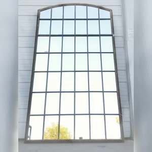 Stunning2042Panel20Antique20Dutch20Arched20Iron20Mirror20from201910 - ANTIQUITIESWAREHOUSES