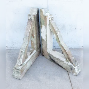 Stunning20Pair20of20AntiqueStyle20HandCrafted20Wood20Corbels - ANTIQUITIESWAREHOUSES