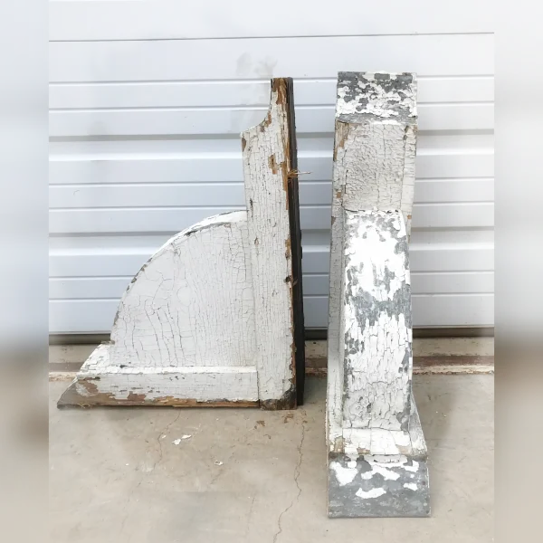 Stunning20Pair20of20White20Triangle20Corbels - ANTIQUITIESWAREHOUSES