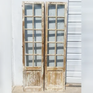 These20are20a20pair20of20antique2010lite20painted20wood20doors - ANTIQUITIESWAREHOUSES