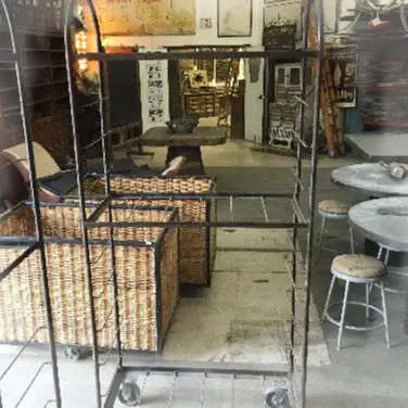 TriLevel20Iron20Rolling20Cart20for20Convenient20Storage TriLevel20Iron20Rolling20Cart20for20Convenient20Storage - ANTIQUITIESWAREHOUSES