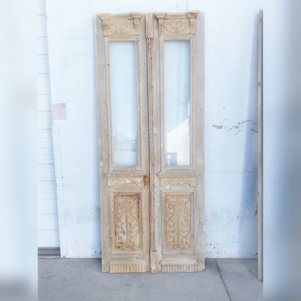 Two20Pair20of20Antique20Carved20Wood20Doors20with20Glass20Panes Two20Pair20of20Antique20Carved20Wood20Doors20with20Glass20Panes - ANTIQUITIESWAREHOUSES