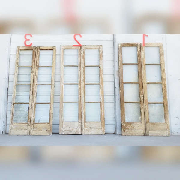 Two20pairs20of20antique204lite20wood20doors - ANTIQUITIESWAREHOUSES